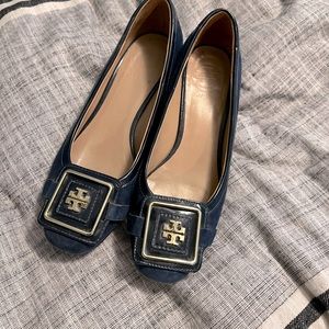 Tory Burch Navy Block Heel 6